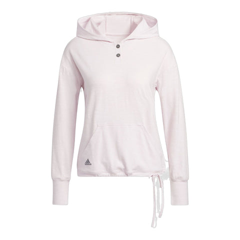 Essentials Slub Hoodie Almost Pink/Weiß Damen