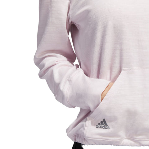 Essentials Slub Hoodie Almost Pink/Weiß Damen
