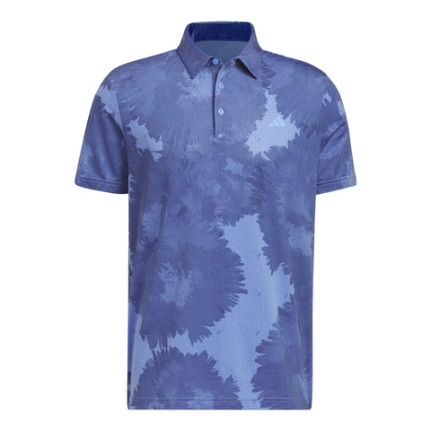 Flower Mesh Poloshirt Herren