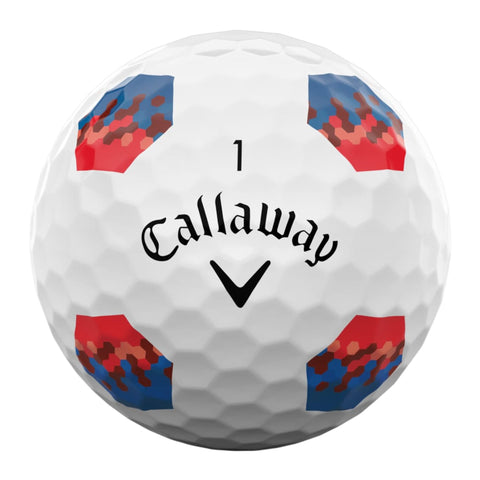 Chrome Soft (22) [12 Balls] Truvis Red/Blue