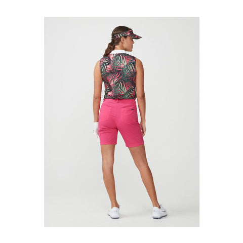 Element AOP Polo Palm Fuchsia Damen