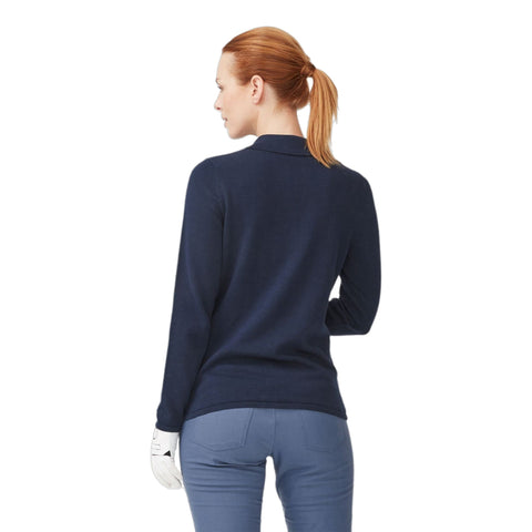 Polo Knitted Langarm Navyblau Damen