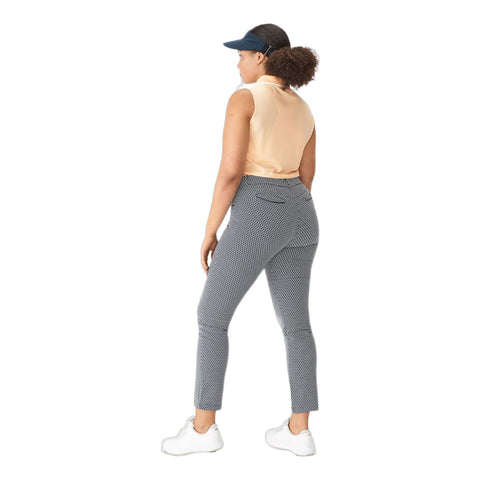 Smooth Golfhose Navyblau Fog Kariert Damen Damen