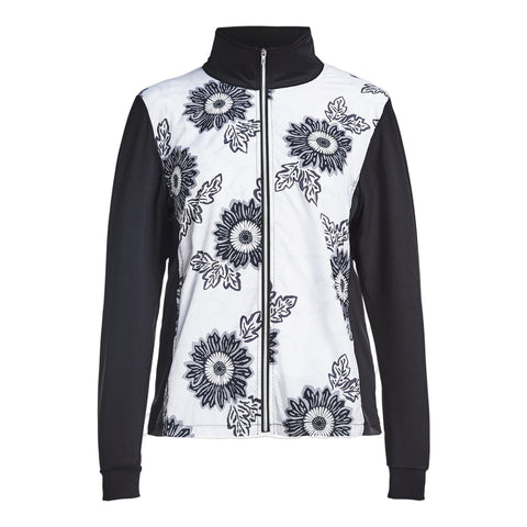Jacke Swing Schwarz Massai Flower Damen