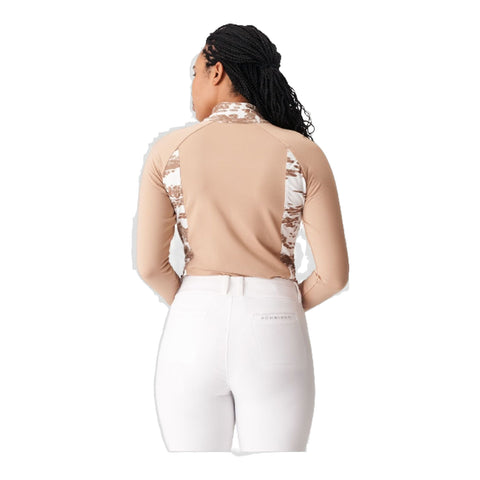 W Layer Megan Langarm Beige/Camo Damen