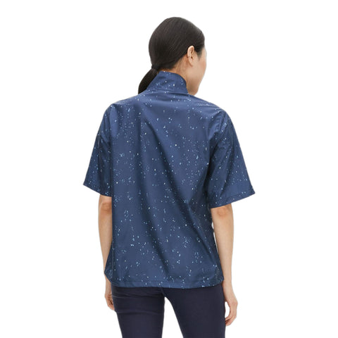 W Wind SS Packable Navy Micro Spot Damen