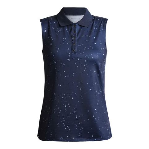 Direction Golf Polo Ärmellos Navyblau/Micro Spot D Damen