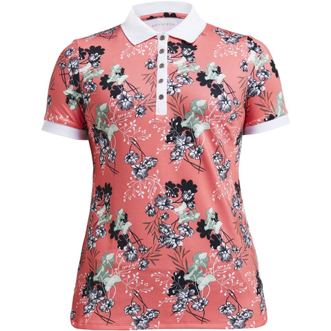 W Element Block SS Polo Hermosa Sugar Coral Damen