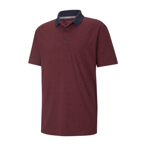 M Cloudspun Gamma SS Polo Zinfandel/Navy