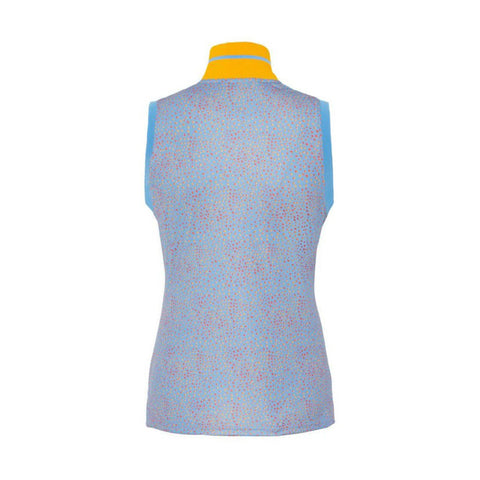 W Audrey-TX Jersey SL Polo Lake Blue Dot Damen