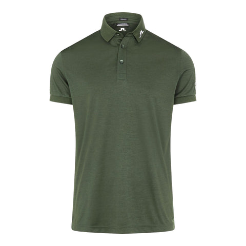M Tour Tech Reg Fit SS Polo Thyme Green Melange Herren
