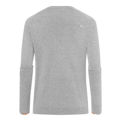 M Pullover Kirk V-Neck Silbergrau/Melange Herren