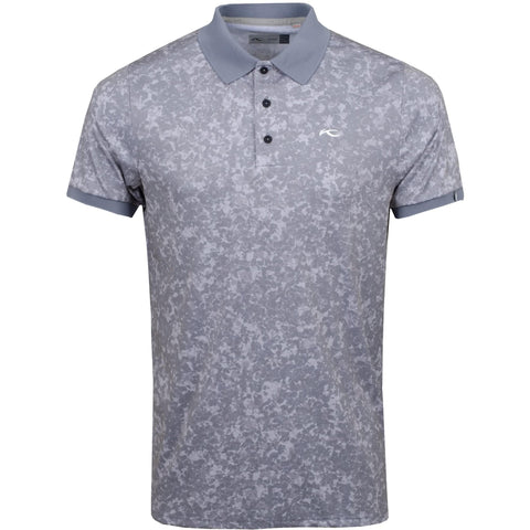 M Spot Printed SS Polo Stahlgrau/Silber Fog