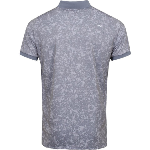 M Spot Printed SS Polo Stahlgrau/Silber Fog Herren