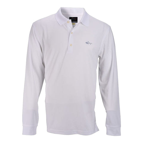 Pique Langarm-Poloshirt Herren