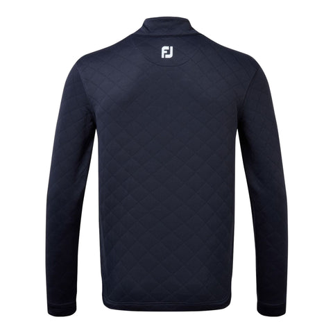 Sweater Diamond Jacquard 1/2 Zip Blau Herren
