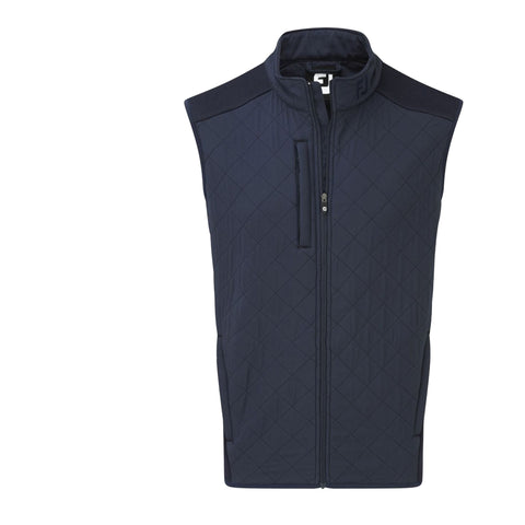 M Fleece Quilted Vest Navy Herren