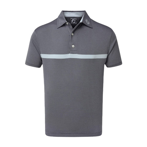 M Nailhead Jacquard SS Polo Navy/Blue Fog Herren