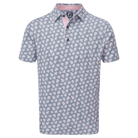 M Polo Shadow Palm Print Pique Graphit/Quartz Pink