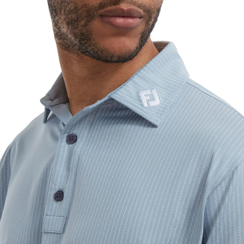 Polo Zig-Zag Print Lisle Dove Herren