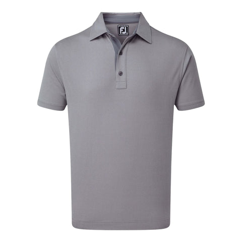 M Four Dot Jaquard SS Polo Slate/White Herren