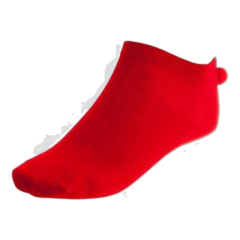 W Socken Rot mit Bommel 39-42 Damen