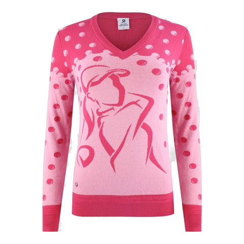 Pullover mit V-Ausschnitt W Aim  Fruit Punch Damen
