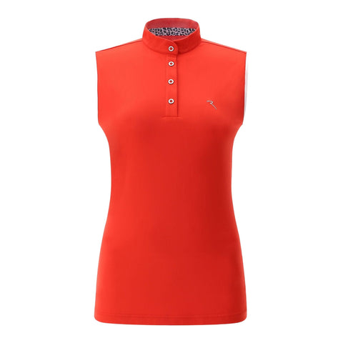 W Aniello SL Polo Rot (Kragen-Muster) Damen