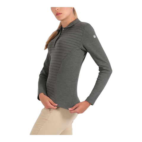 W Polo Allstop Langarm Grün Damen