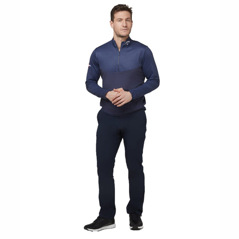 Emea Odyssey Fleece 1/4 Zip Golf Pullover Peacoat