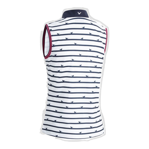 W Birdie Stripe SL Polo Peacoat Damen