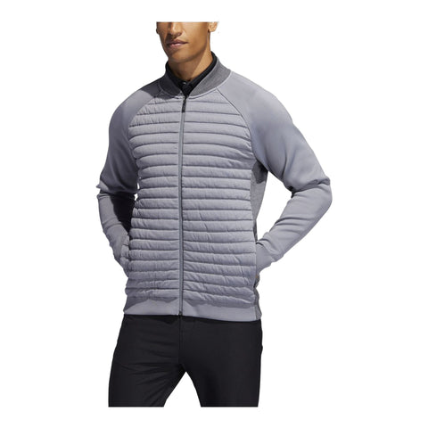 Jacke Adipure Quilted Hybrid Knit Grau Herren