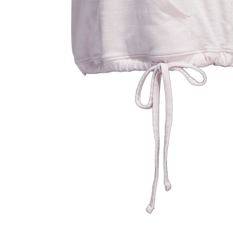 W Essentials Slub Hoodie Almost Pink/Weiß Damen