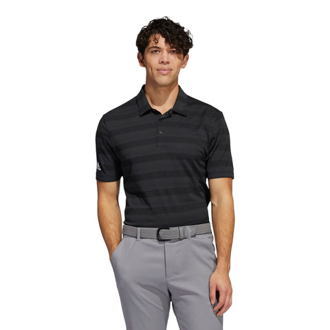 M Polo Two Colour Stripe Schwarz/Grey Six Herren
