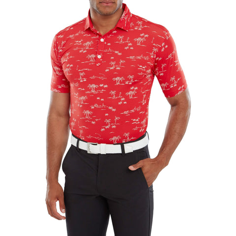 Tropic Golf Print Polo Herren