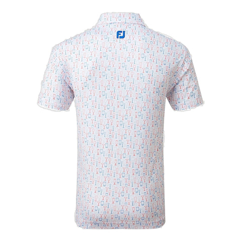 Glass Print Lisle Poloshirt Herren