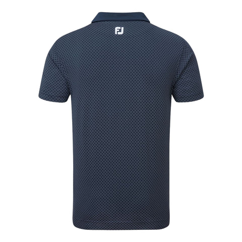 Diamond Dot Print Lisle Polo Herren