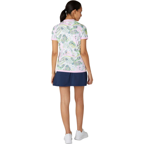 Groovy Pete Printed Zip Polo Damen