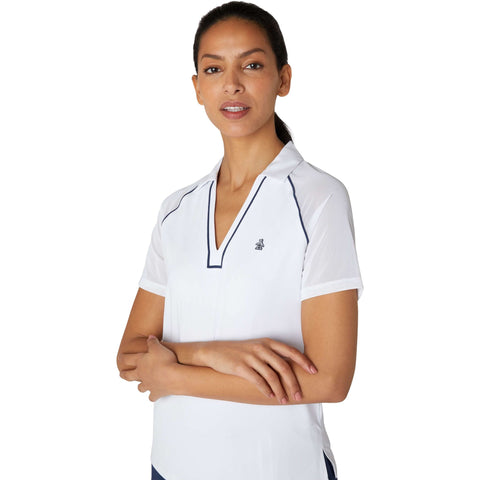 V-Neck Colour Polo Damen