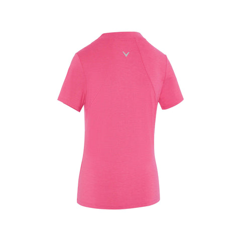 Short Sleeve Tonal Heather Polo Damen