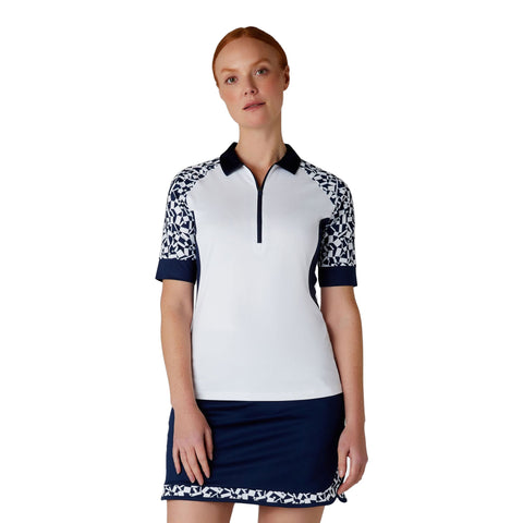 Two Tone Geo 1/2 Sleeve Shirt Damen