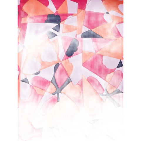 Geometric Floral Sleeveless Shirt Damen