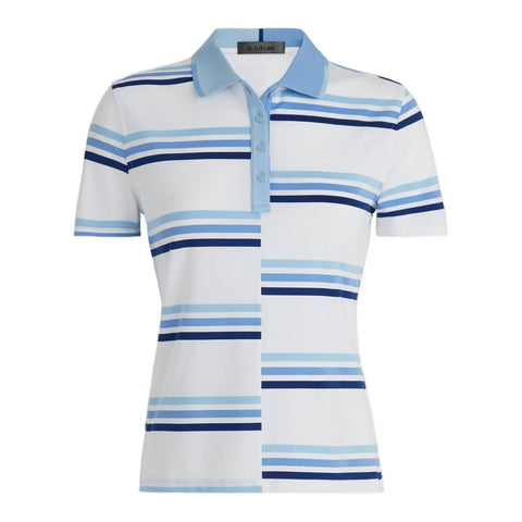 Offset Gradient Stripe Tech Polo Damen