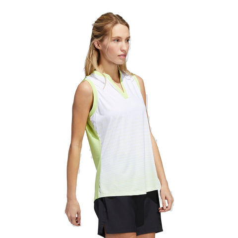 W Polo SL Gradient Pulse Lime Damen