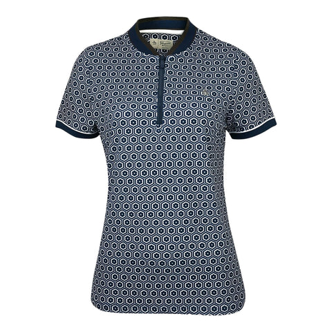Geo Printed Golf Polo Damen