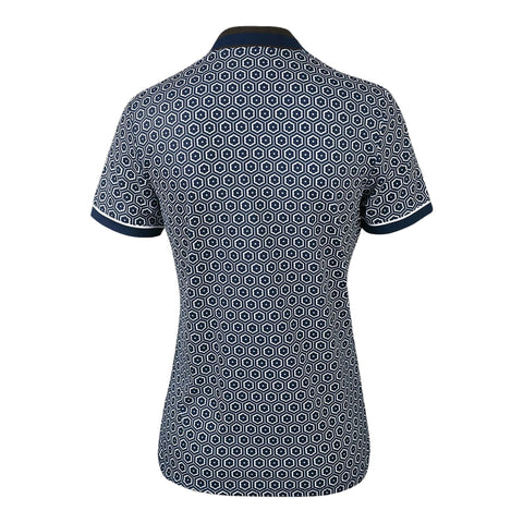 Geo Printed Golf Polo Damen
