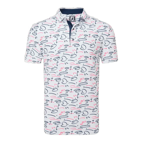 Footjoy Course Doodle Polo Herren Herren