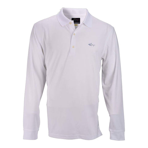 Pique Langarm-Poloshirt Herren