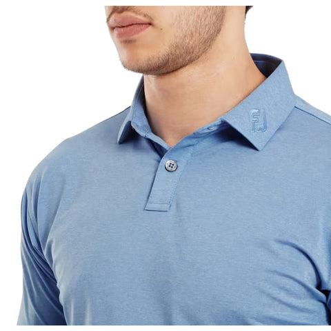 Heather Self Collar Lisle Polo Herren