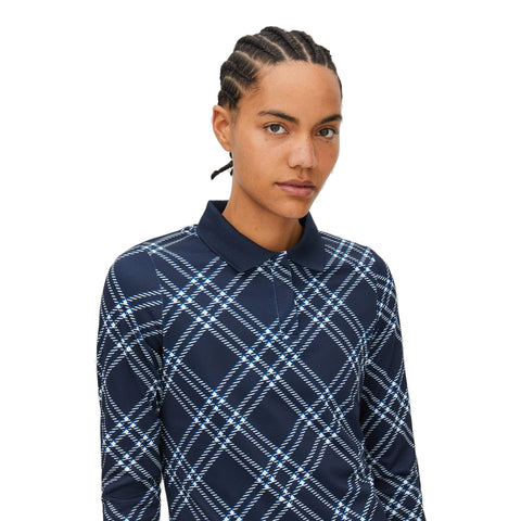Oversize Check Poloshirt Damen